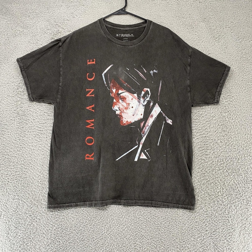 My Chemical Romance Shirt Mens Large Gray Romance Revenge Graphic Band Tee Emo